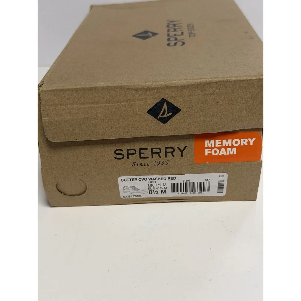 Sperry Cutter CVO Memory Foam Sneaker Size 8.5 New